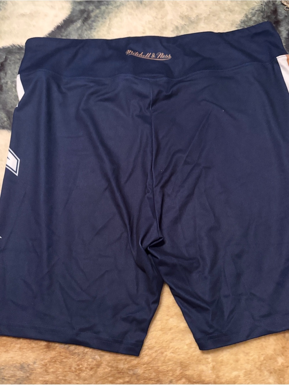 Mitchell & Ness Navy Athletic Performance Shorts